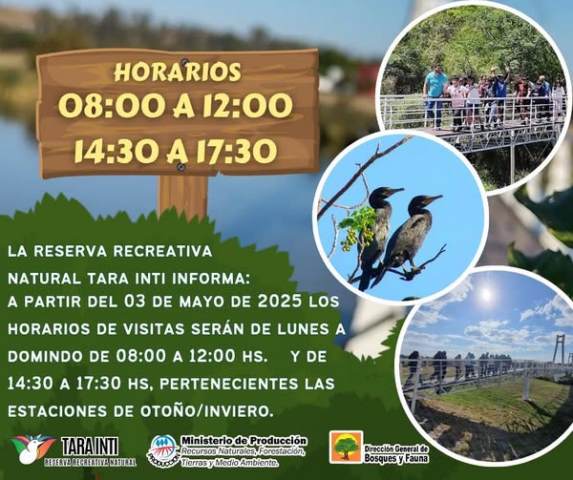 nuevos horarios isla tara inti