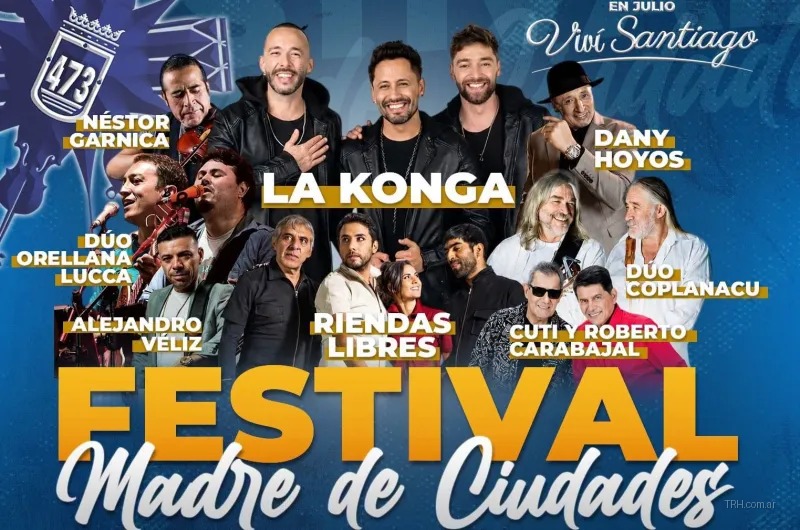Santiago del Estero celebra su 473° aniversario con el Festival Madre de Ciudades encabezado por La K’onga