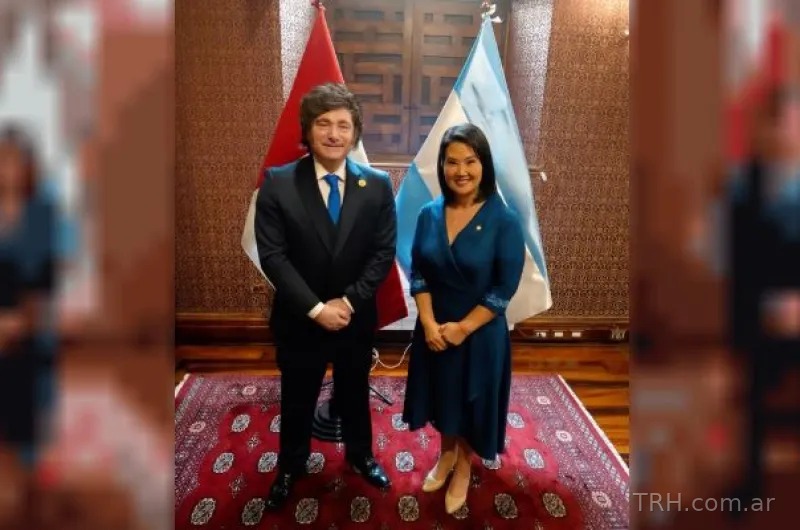 Javier Milei se reunió con Keiko Fujimori en Lima durante la jornada de asunción presidencial en Perú