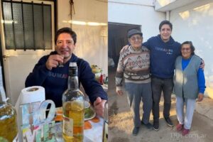 Marcelo Bernasconi cumplió con la tradición de la ruda en víspera de las elecciones en Sumampa