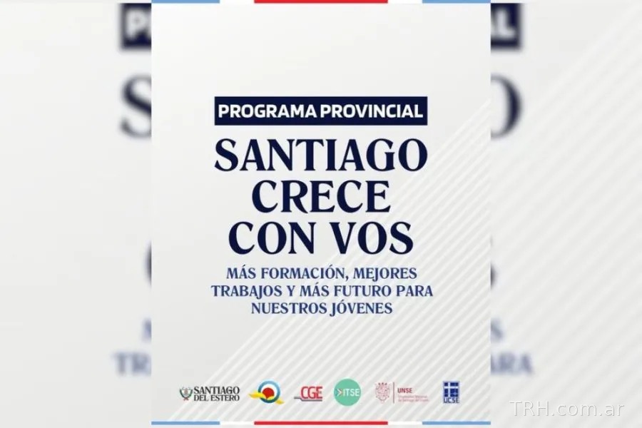 Abre la inscripción a 921 nuevos cupos del programa Santiago Crece con Vos en toda la provincia