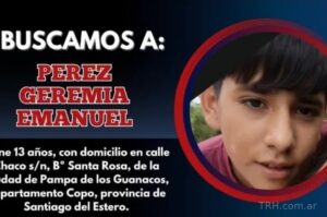 Intensa búsqueda de un adolescente de 13 años desaparecido en Pampa de los Guanacos