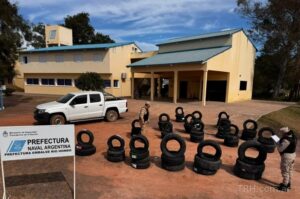 Prefectura de Embalse Río Hondo secuestró un cargamento de neumáticos de más de 44 millones de pesos en Pozo Hondo