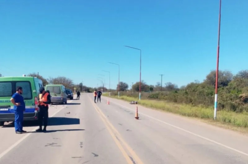 Una motociclista falleció tras chocar con una ambulancia en la Ruta Provincial N° 5