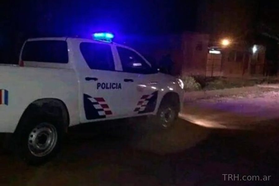 Tramo de la Ruta Nacional 64 a la altura de La Balanza en Pampa Muyoj