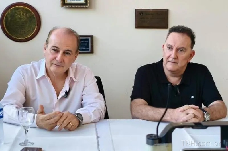 Reunión de trabajo entre el intendente electo Domingo Catella y el dirigente sindical Gerardo Montenegro.