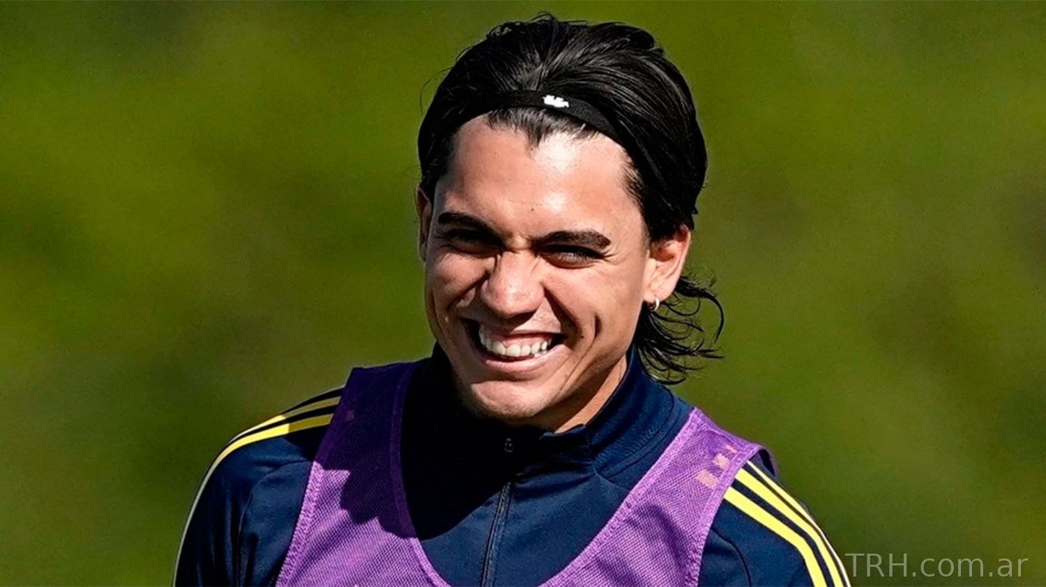 Exequiel Changuito Zeballos durante un partido con la camiseta de Boca Juniors