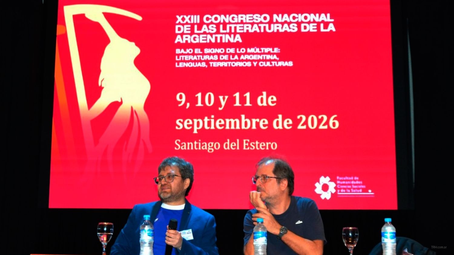 El escritor Martín Kohan durante su conferencia Las palabras en la UNSE