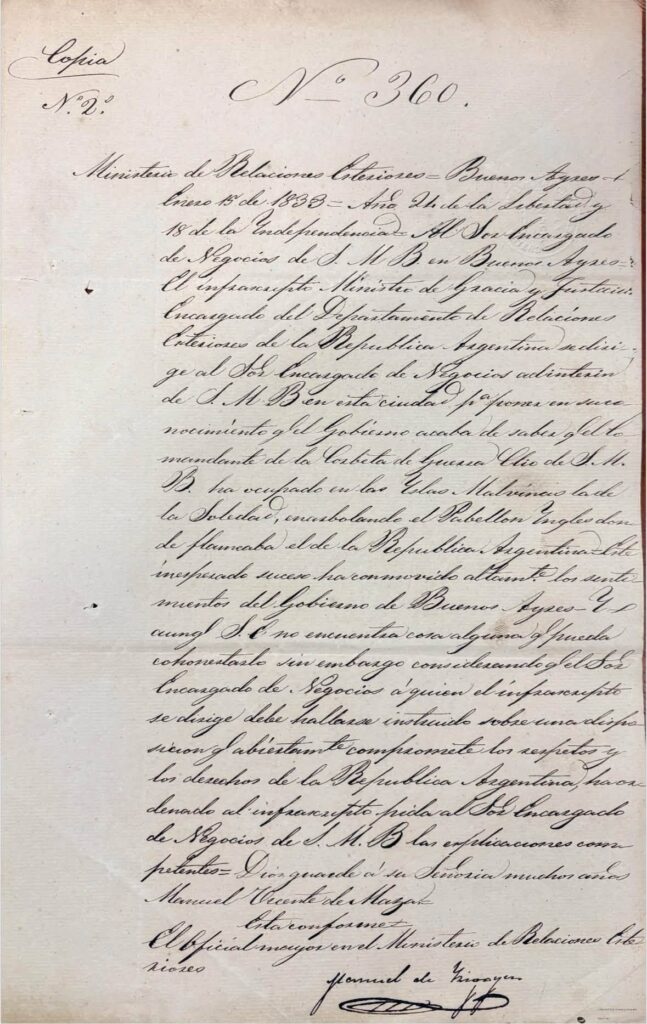 Difundieron documentos históricos de 1833 sobre Malvinas preservados en el Archivo de Santiago del Estero