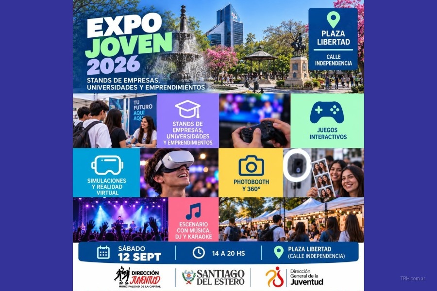 Stands de universidades locales y emprendedores santiagueños