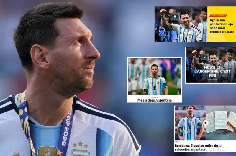 Lionel Messi festejando un título con la camiseta albiceleste