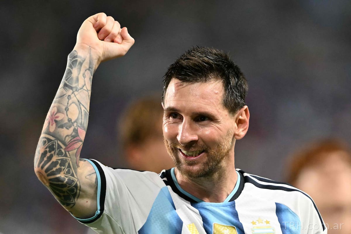 Lionel Messi en un partido con la camiseta de la Selección argentina