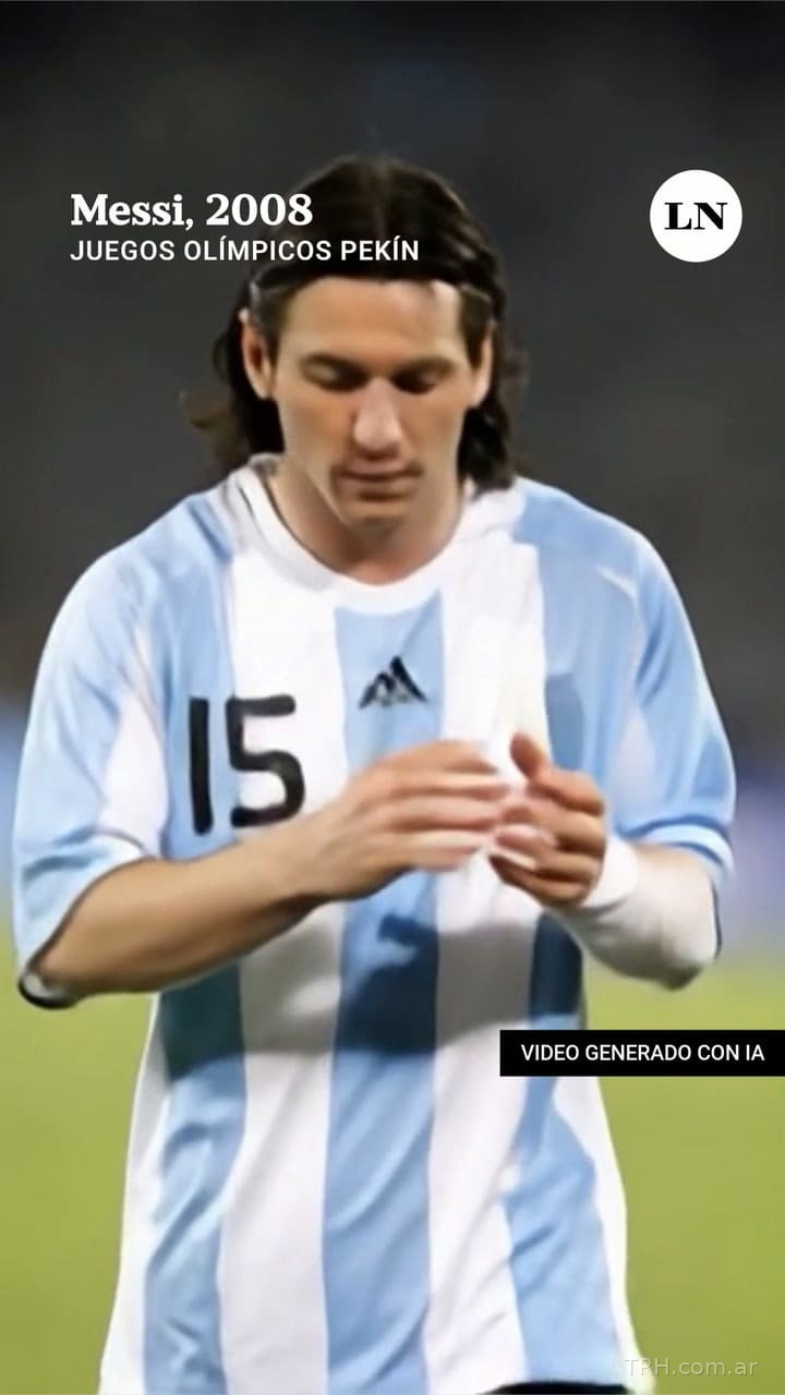 Lionel Messi festejando un gol con la camiseta de la Selección Argentina