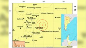Un sismo de magnitud 2,7 tuvo su epicentro a 73 kilómetros de Las Termas de Río Hondo